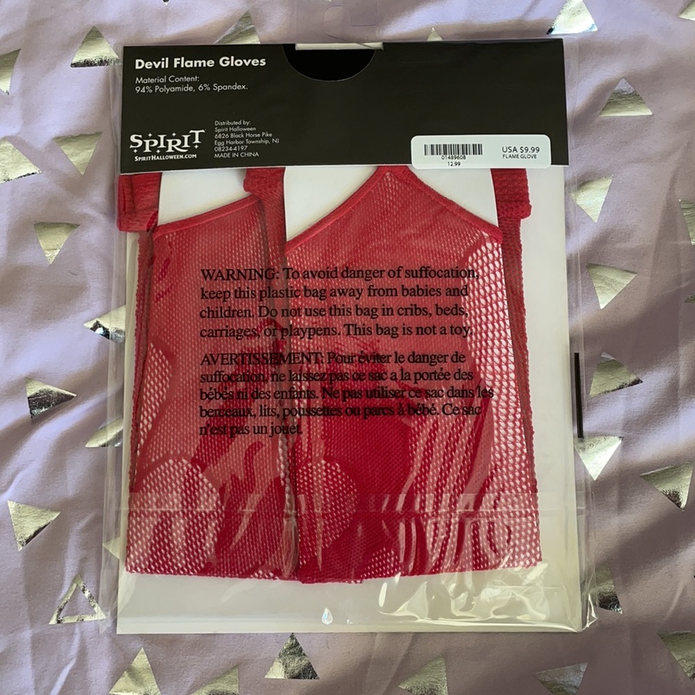 NWT red flame costume gloves - Picture 2 of 2